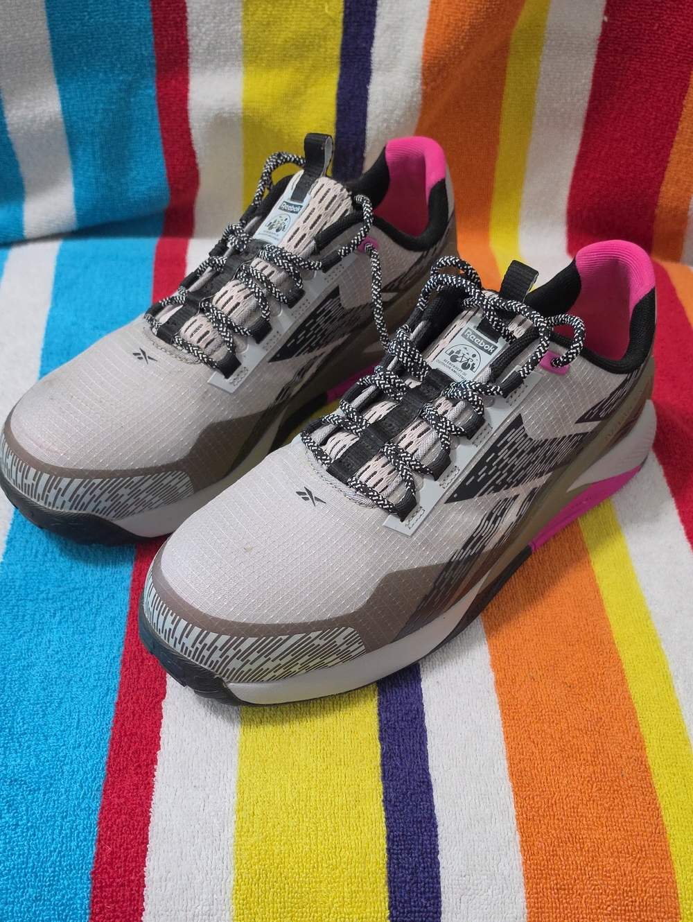Reebok Women's SilverArmy GreenPink NanoX1 Adventure Work Composite Toe SRO Sz11
